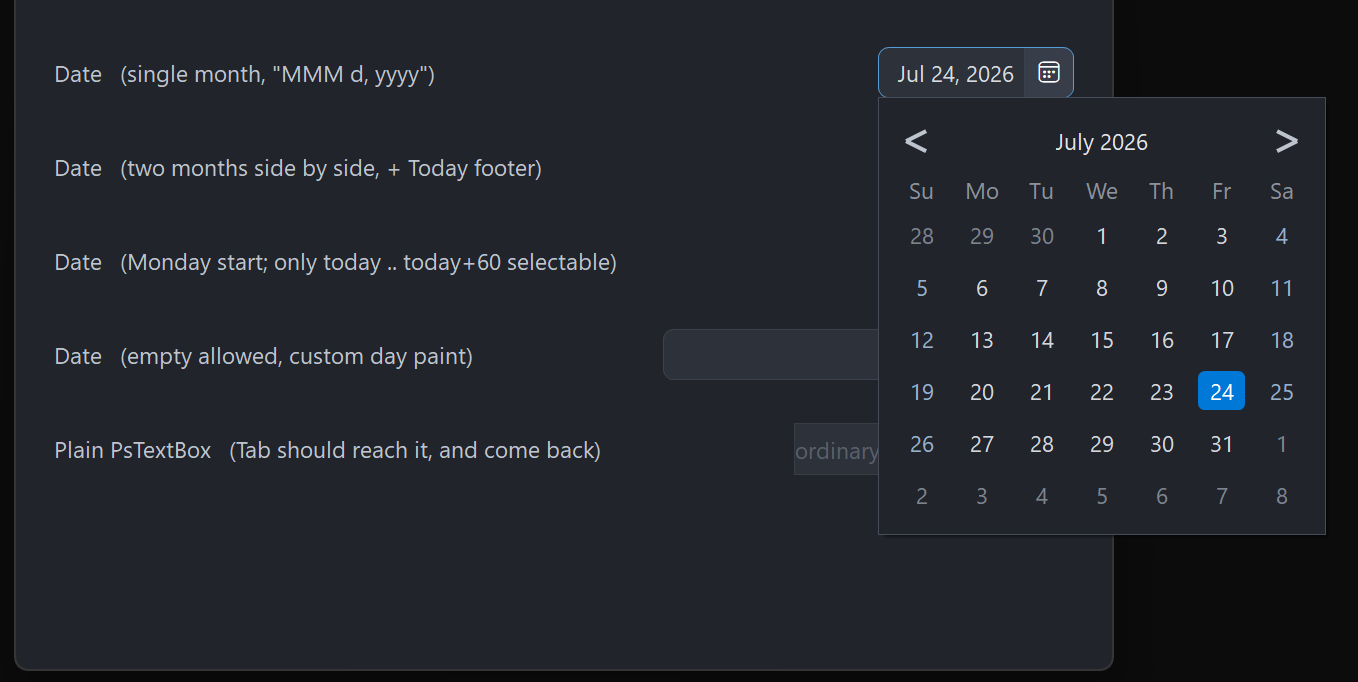 PsDatePicker